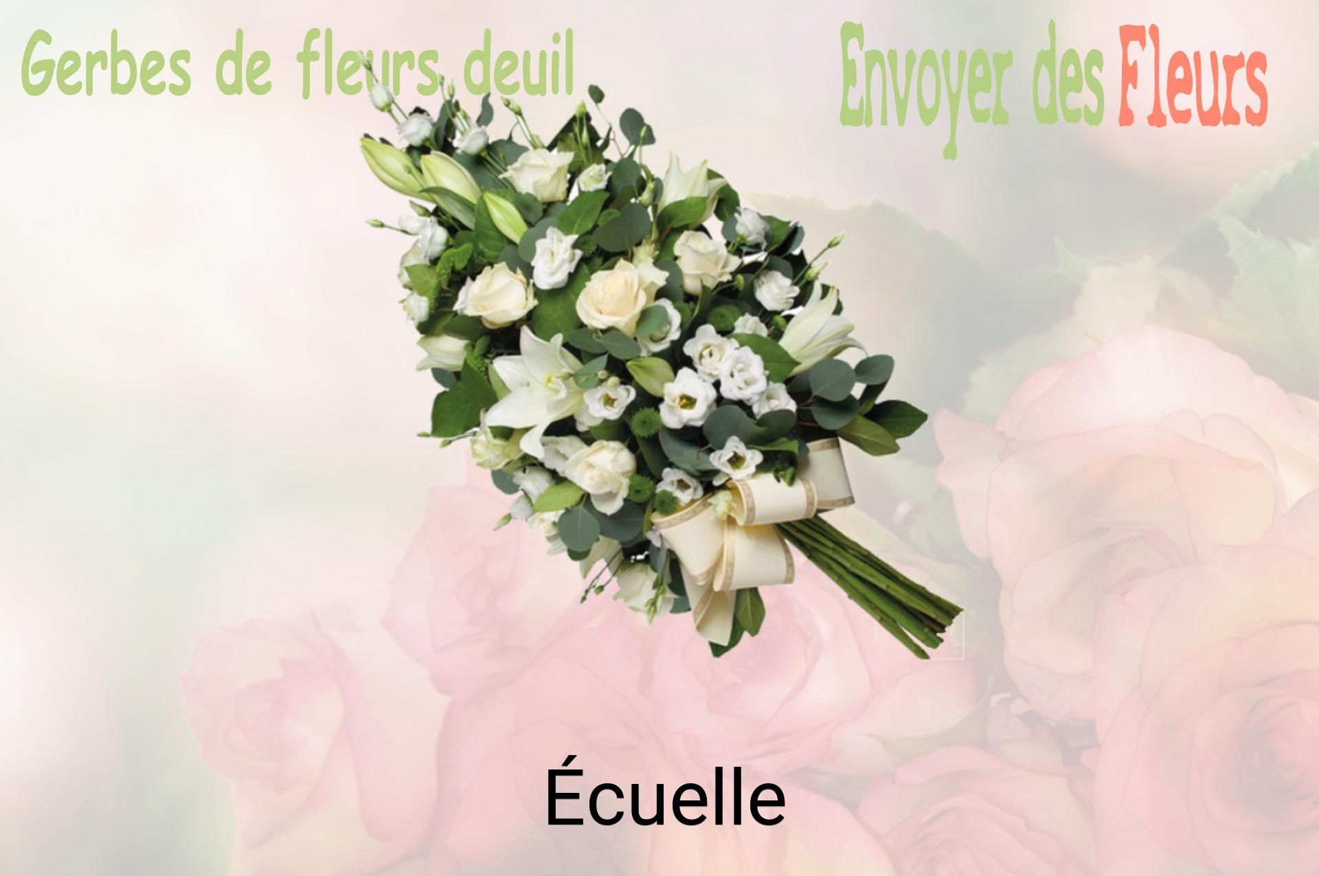 Gerbe de fleurs de deuil livrée à Écuelle